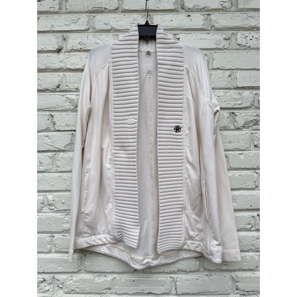 Lululemon Bliss Break Wrap  Cardigan Angel Wing (Ivory). Snap Size 10. Lush!!